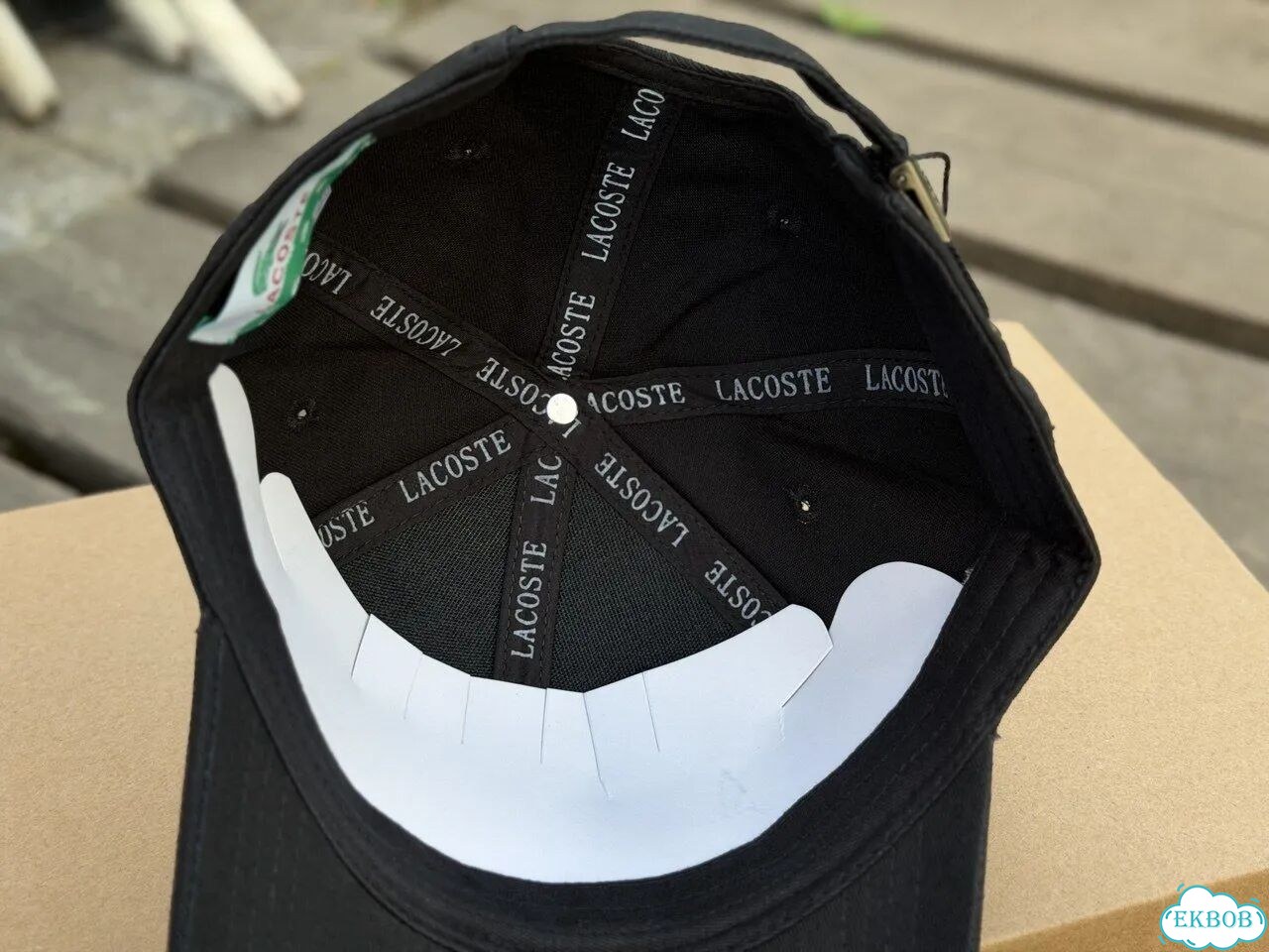 Мужская кепка Lacoste черная бейсболка фото 3