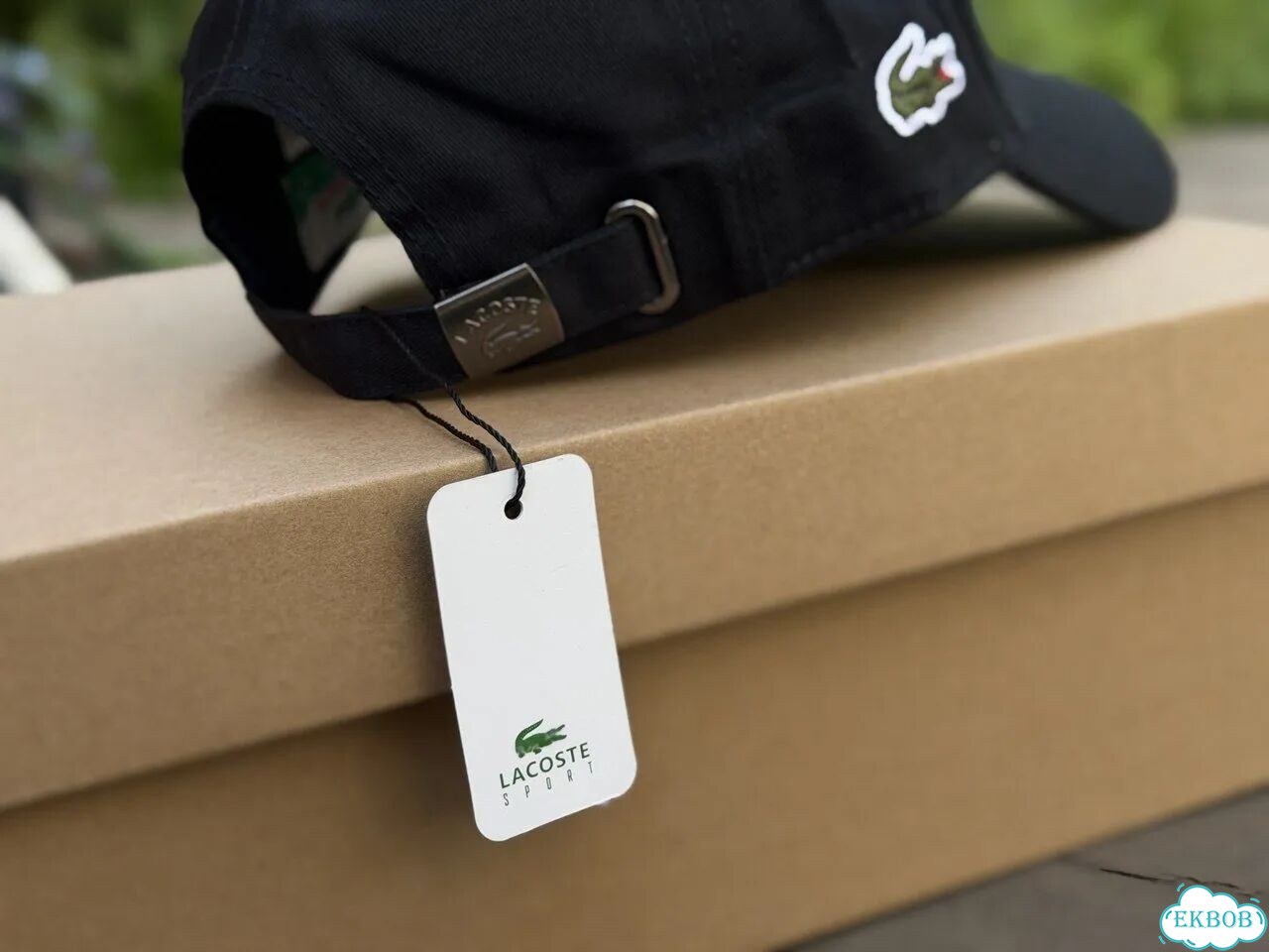 Мужская кепка Lacoste черная бейсболка фото 4