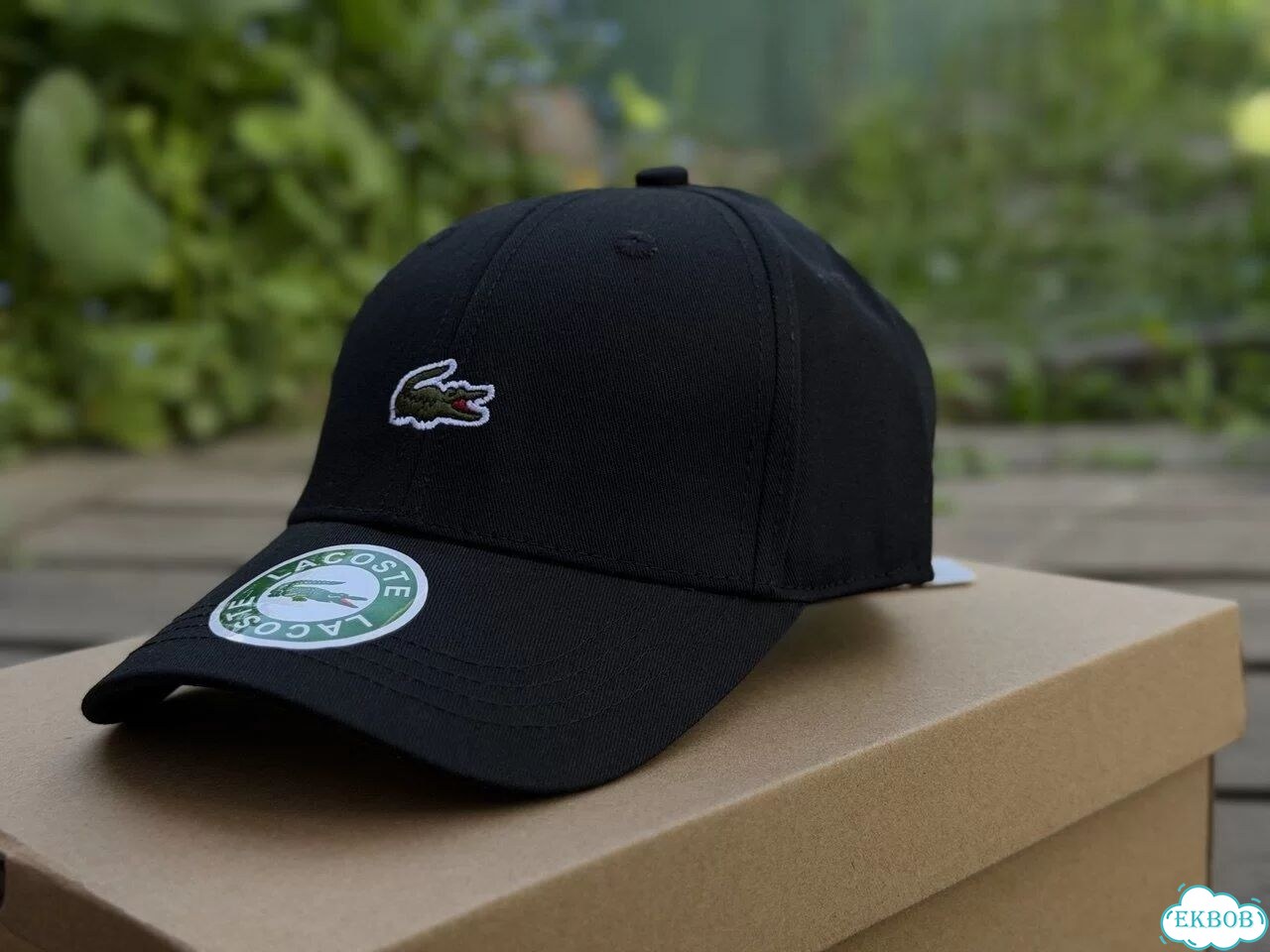 Мужская кепка Lacoste черная бейсболка фото 8