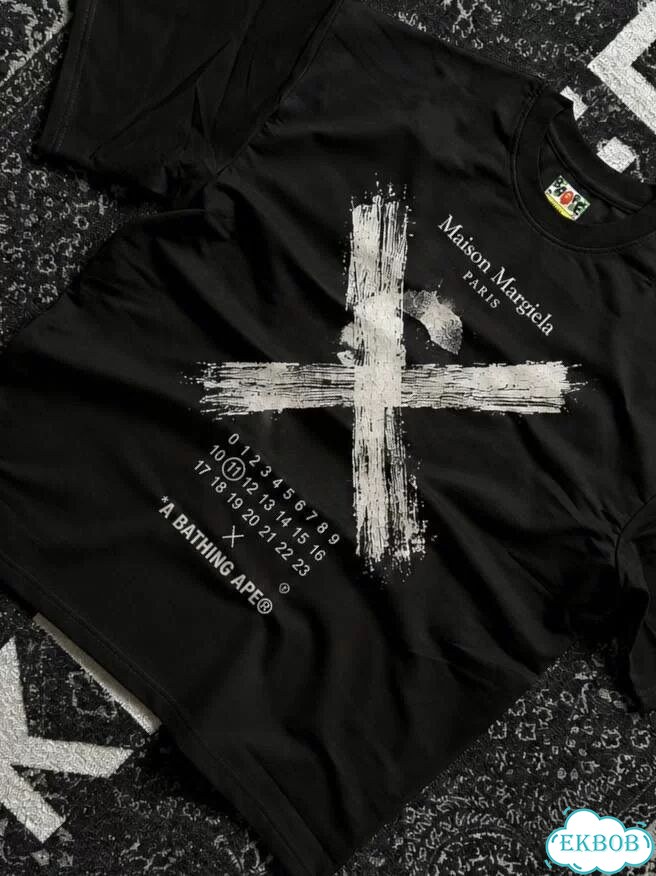 Футболка Bape x Maison Margiela X чёрная фото 3