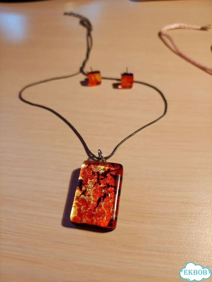 Кулон+серёжки Murano glass Муранское стекло Италия фото 1