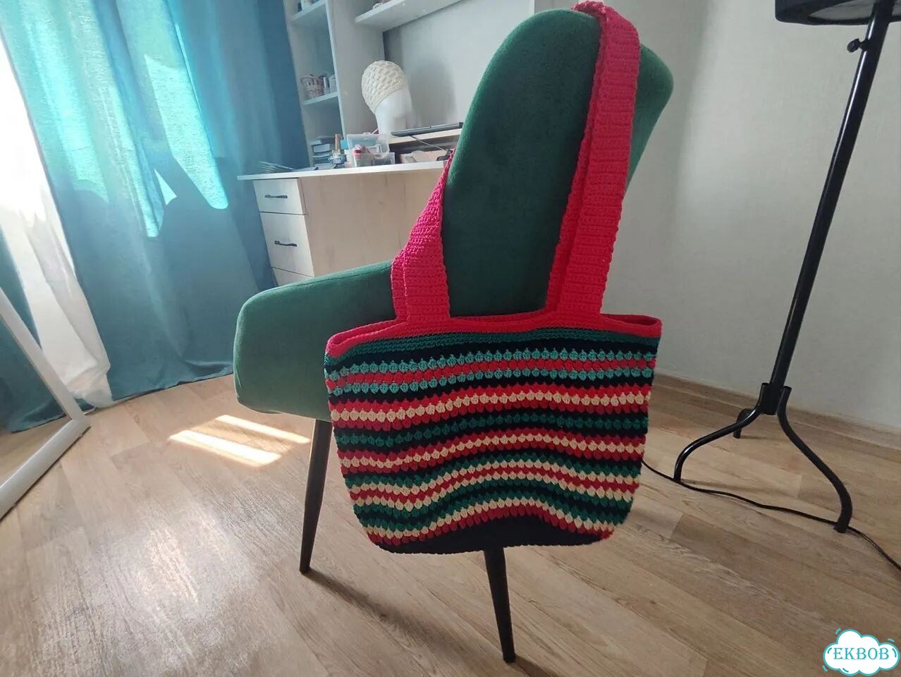 Сумка Шоппер летний вязаный фото 3