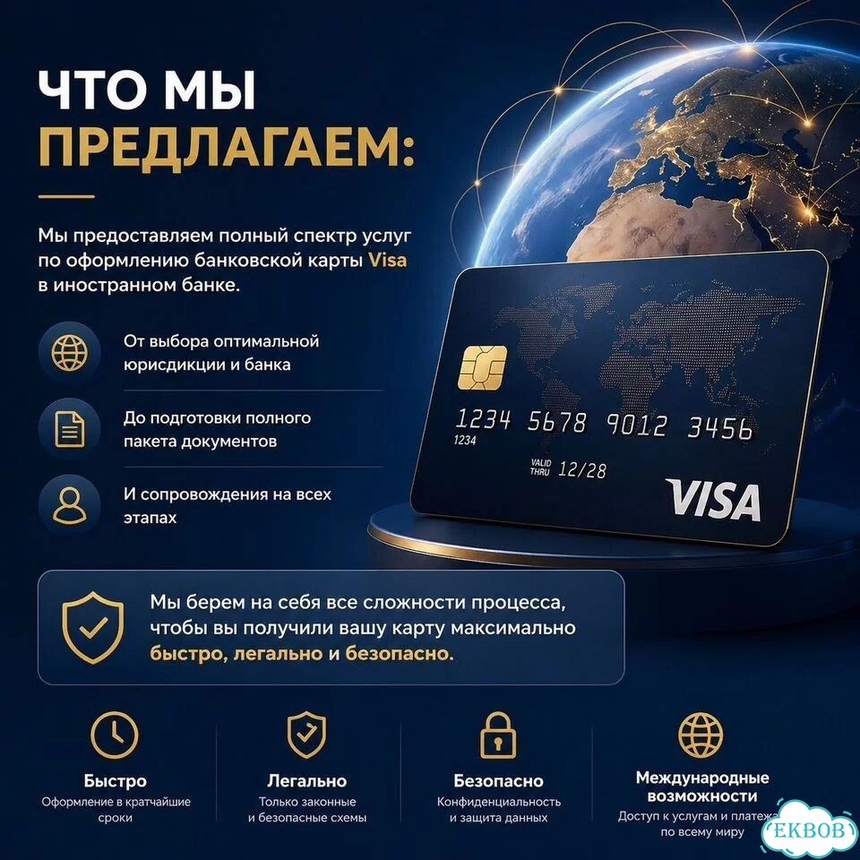 Банковская карта зарубежного банка Visa фото 3