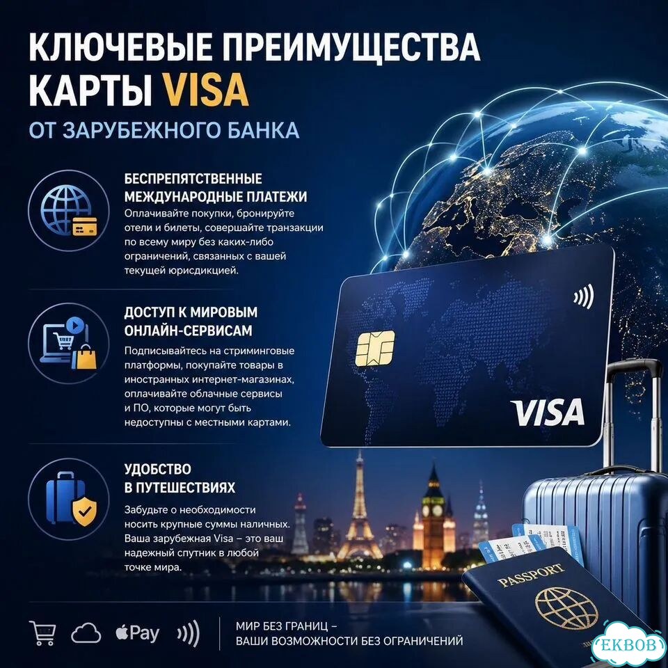 Банковская карта зарубежного банка Visa фото 4