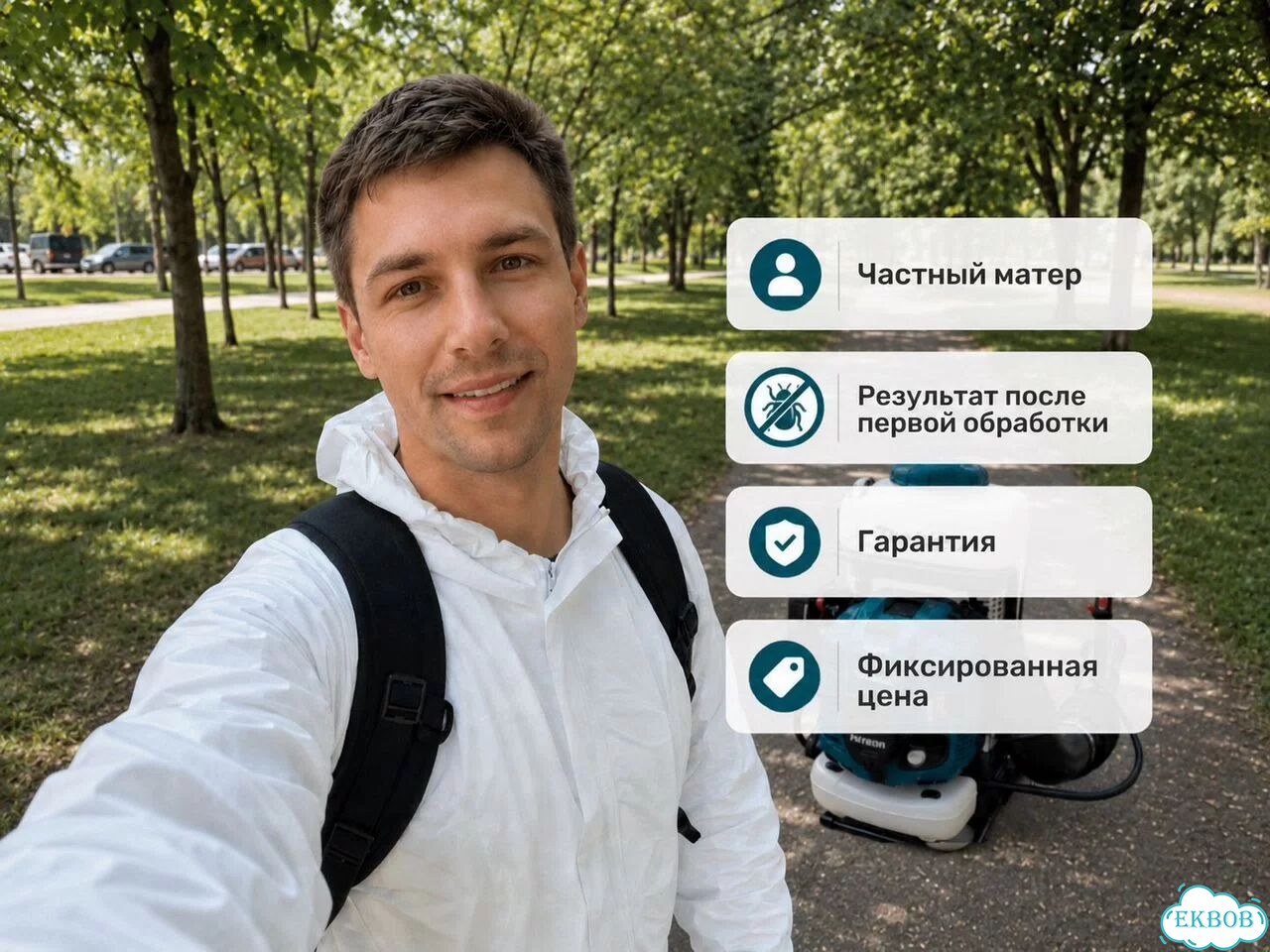 Обработка от клещей, комаров, клопов Дезинфекция фото 1