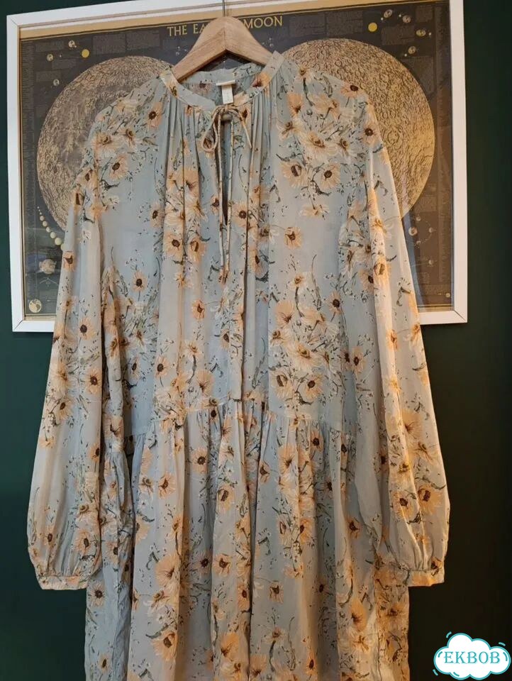 Легкое летнее платье с принтом цветов H&M 48 50 фото 1