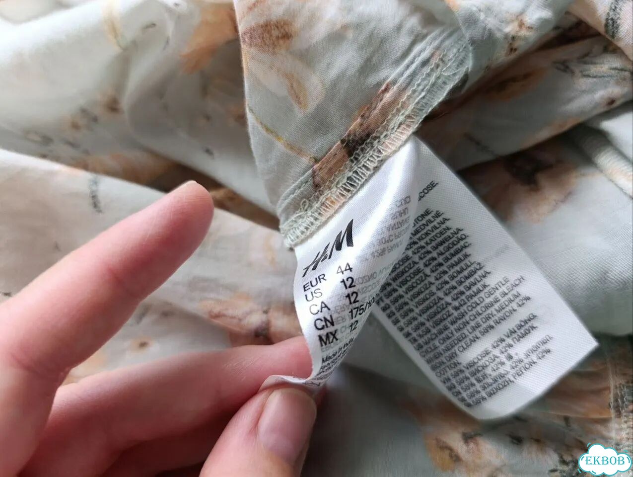 Легкое летнее платье с принтом цветов H&M 48 50 фото 8