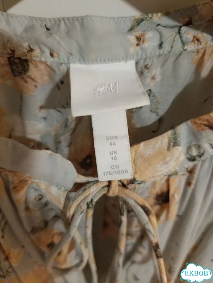 Легкое летнее платье с принтом цветов H&M 48 50 фото 9