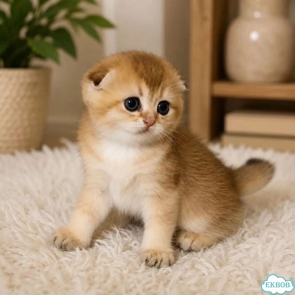 Шотландский вислоухий короткошёрстный котёнок фото 1