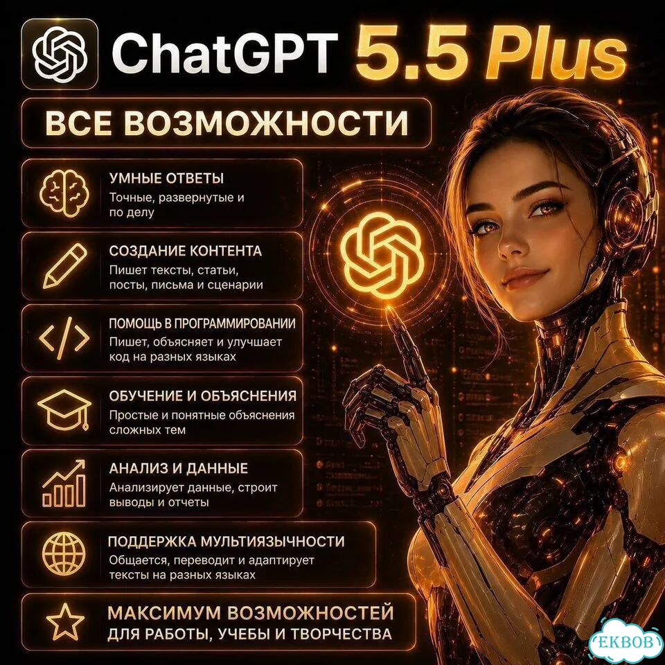 Chat GPT 5.5 Plus. Официальная подписка. Гарантия фото 4