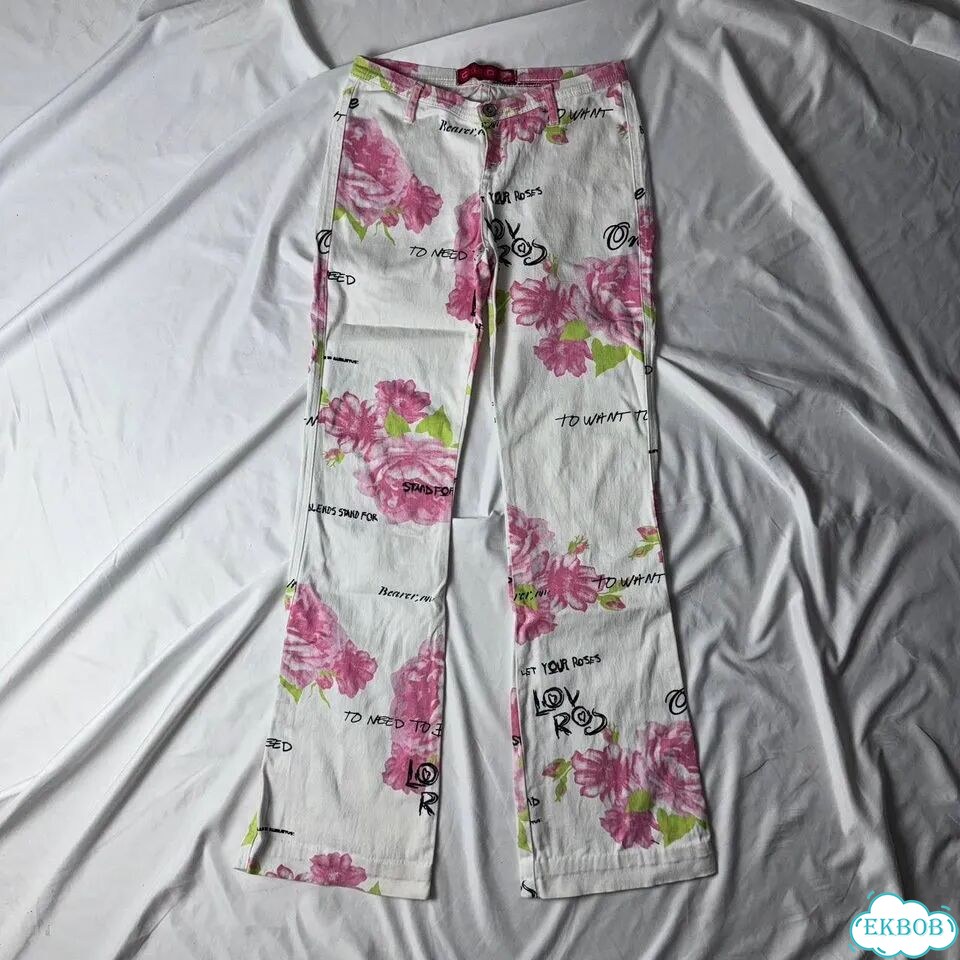 Floral jeans винтаж оригинал клеш фото 1