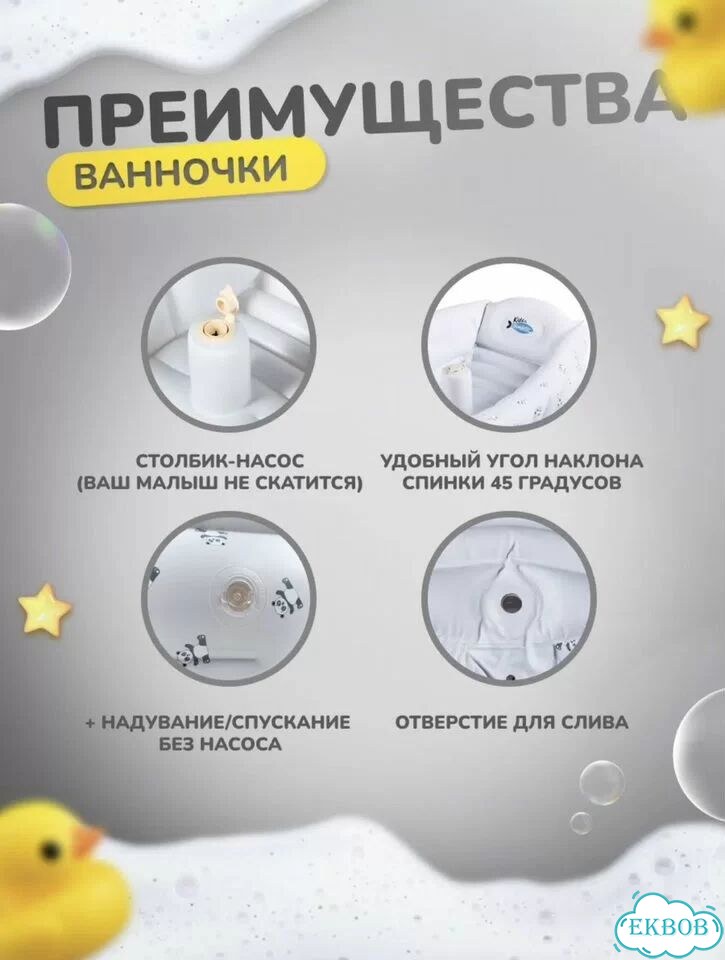 Ванночка для новорожденных надувная фото 3