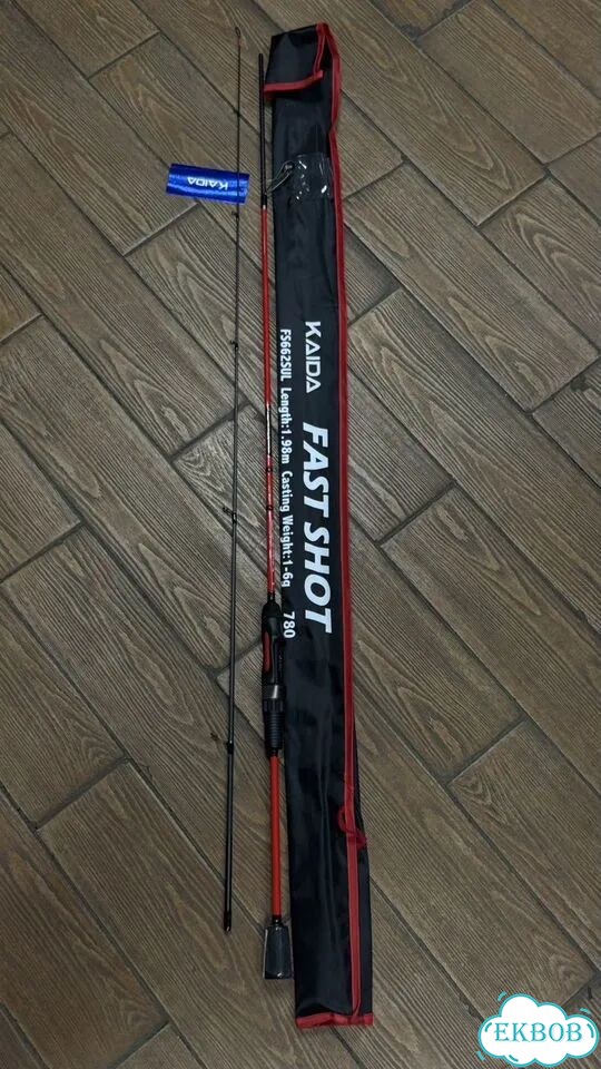 Спиннинг kaida fast shot 1.98м 1-6г Carbon фото 4