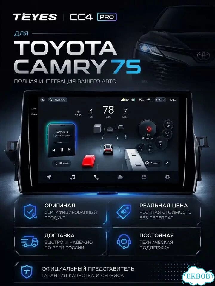 Магнитола Teyes CC4 Pro Toyota Camry 75 фото 1