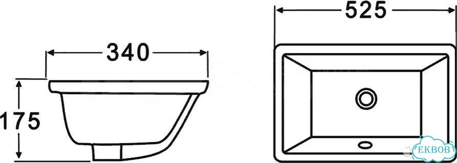 Раковина встраиваемая снизу BelBagno BB1009 53 фото 4