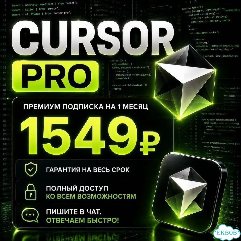 Cursor Pro Ai. Подписка с гарантией на весь срок фото 1
