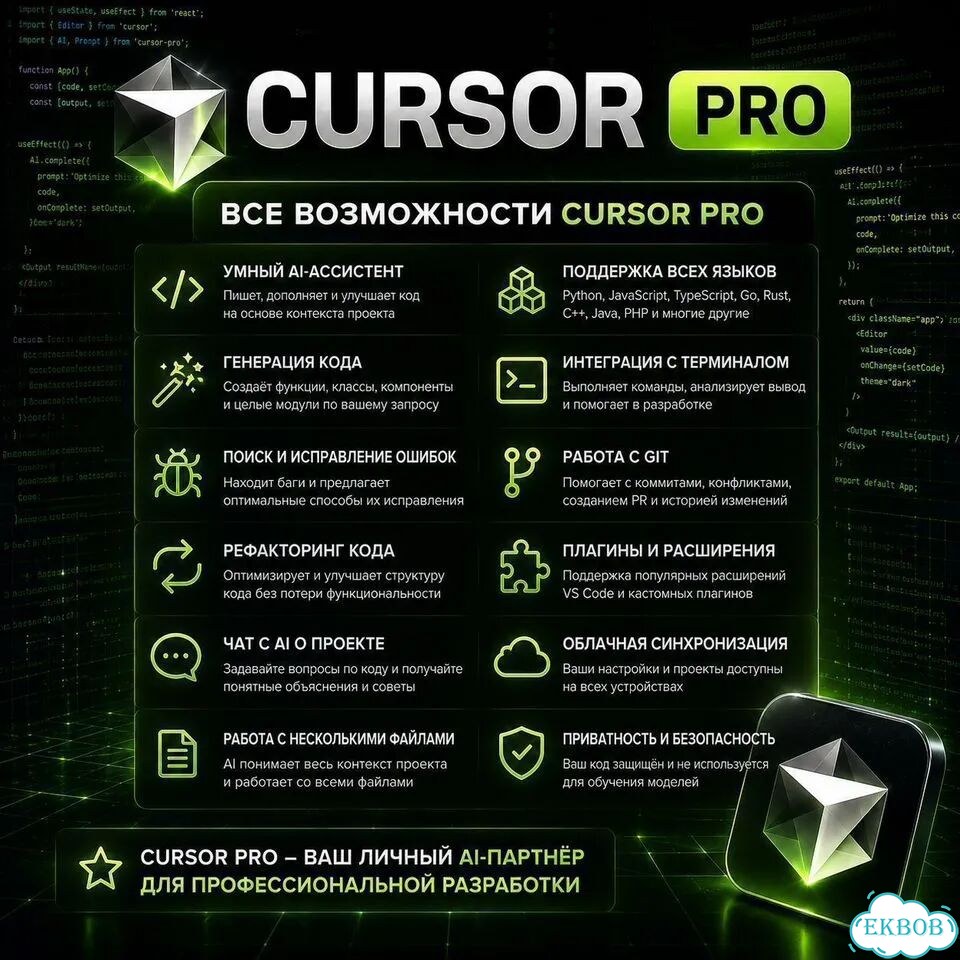 Cursor Pro Ai. Подписка с гарантией на весь срок фото 4