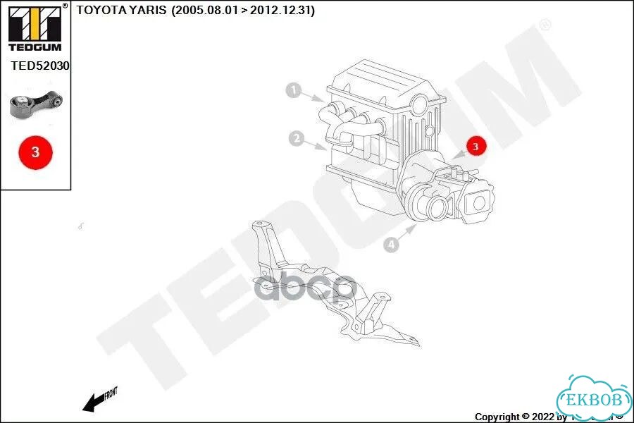 TED52030 Подвеска, двигатель TED52030 tedgum фото 4
