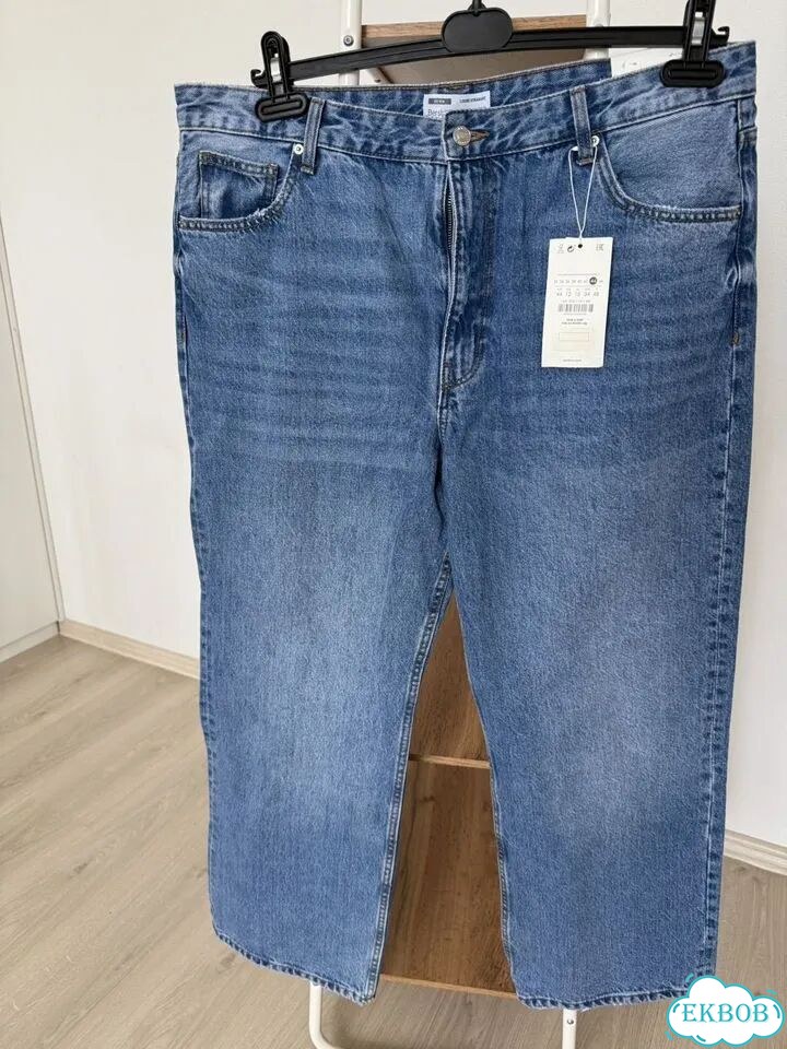Джинсы bershka широкие новые размер 50 us12 фото 1