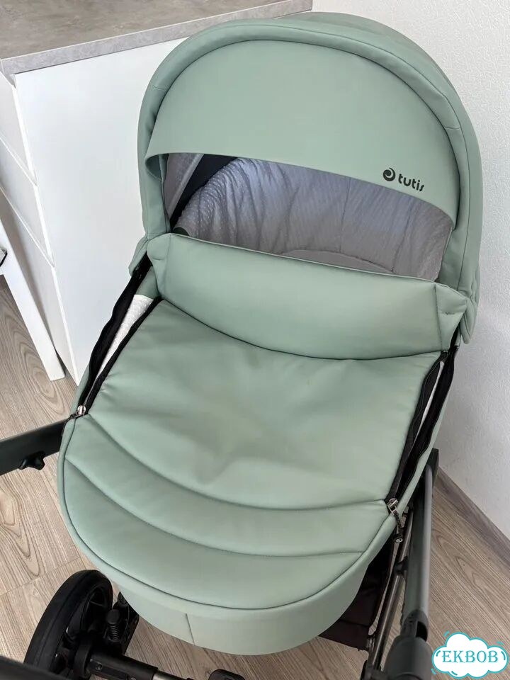 Коляска 2 в 1 Tutis Mio Leather Sage фото 2