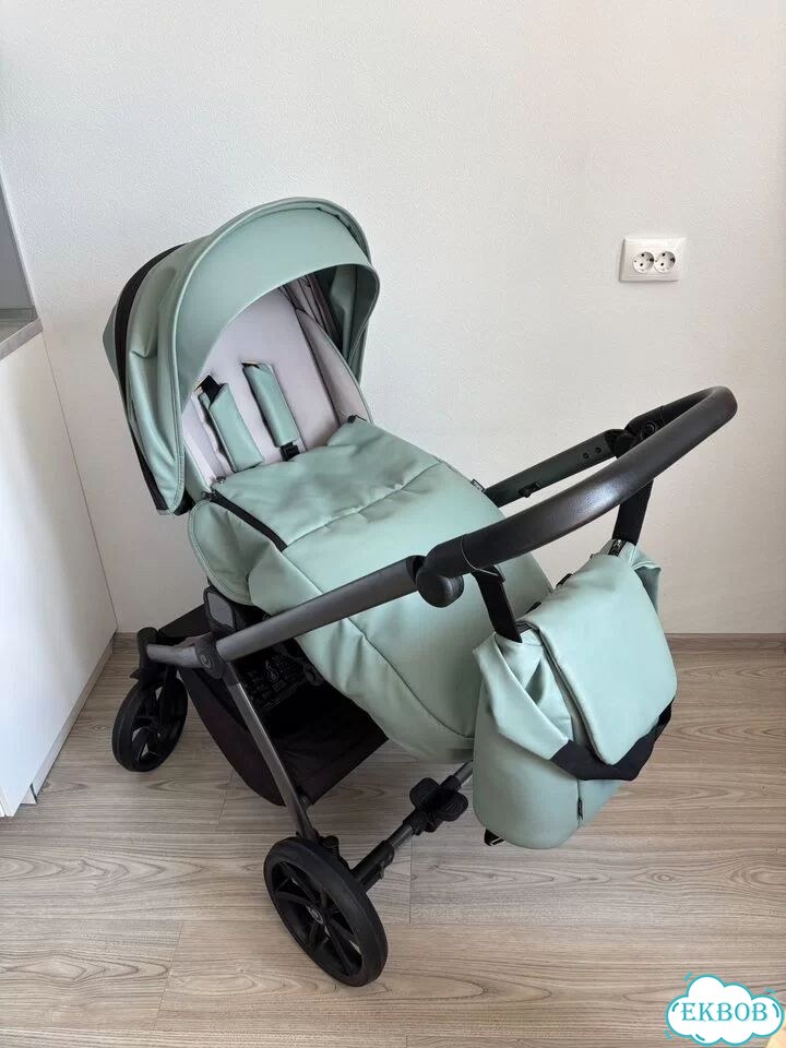 Коляска 2 в 1 Tutis Mio Leather Sage фото 3
