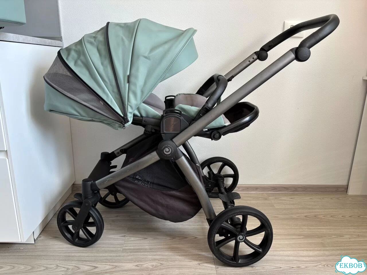 Коляска 2 в 1 Tutis Mio Leather Sage фото 7