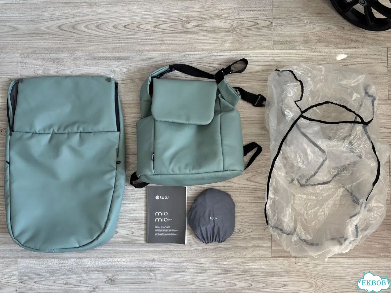 Коляска 2 в 1 Tutis Mio Leather Sage фото 8