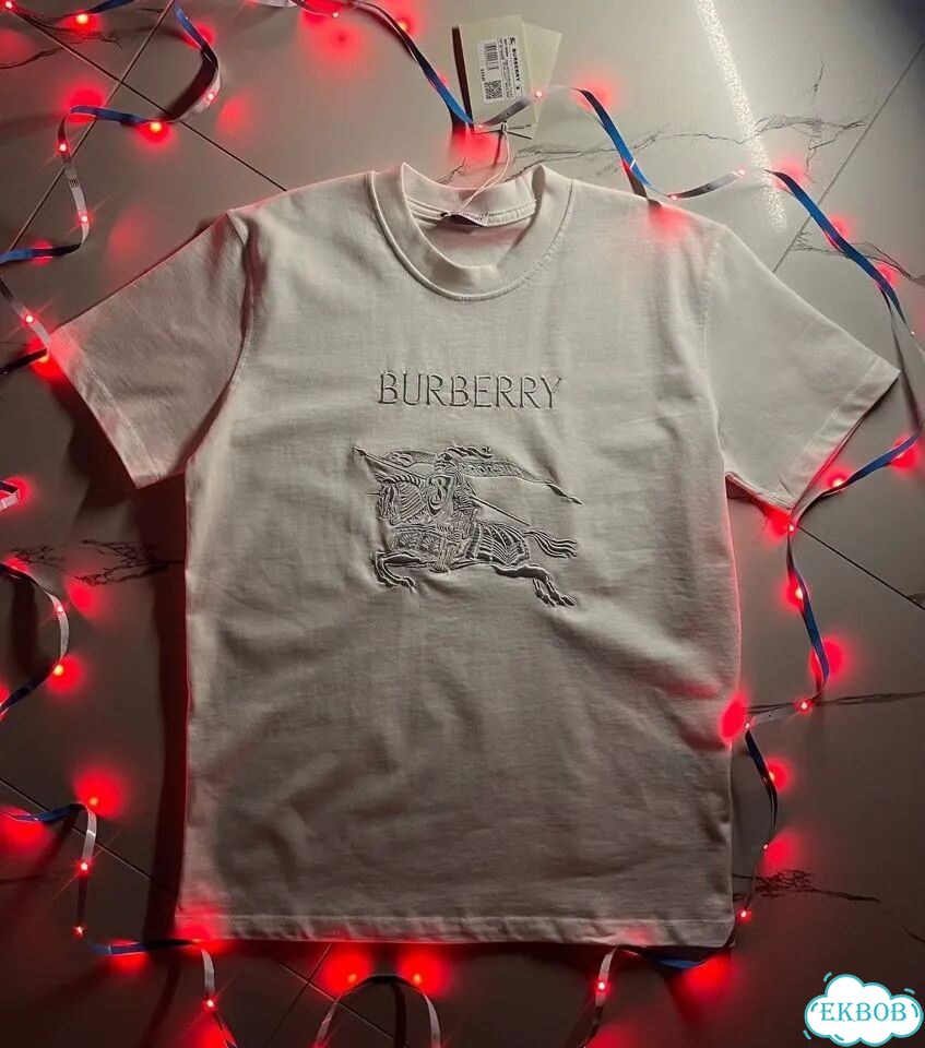 Футболка burberry вышитый логотип фото 2