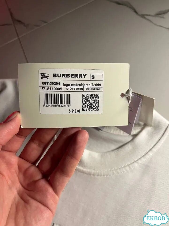 Футболка burberry вышитый логотип фото 7