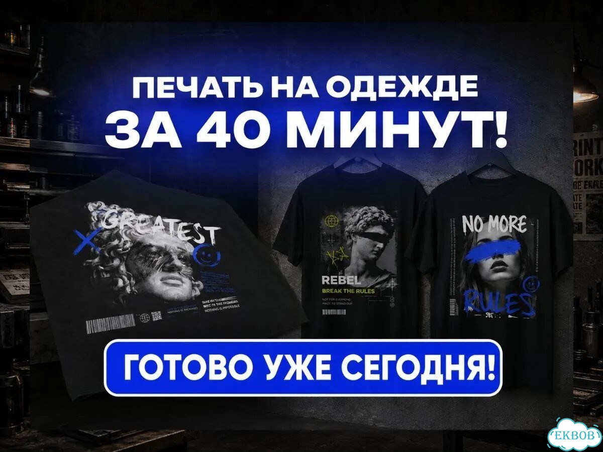 Печать на футболках и толстовках, дтф за 40 минут фото 1