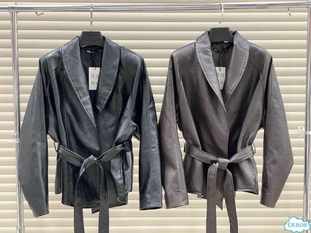 Кожаная куртка Zara фото 3