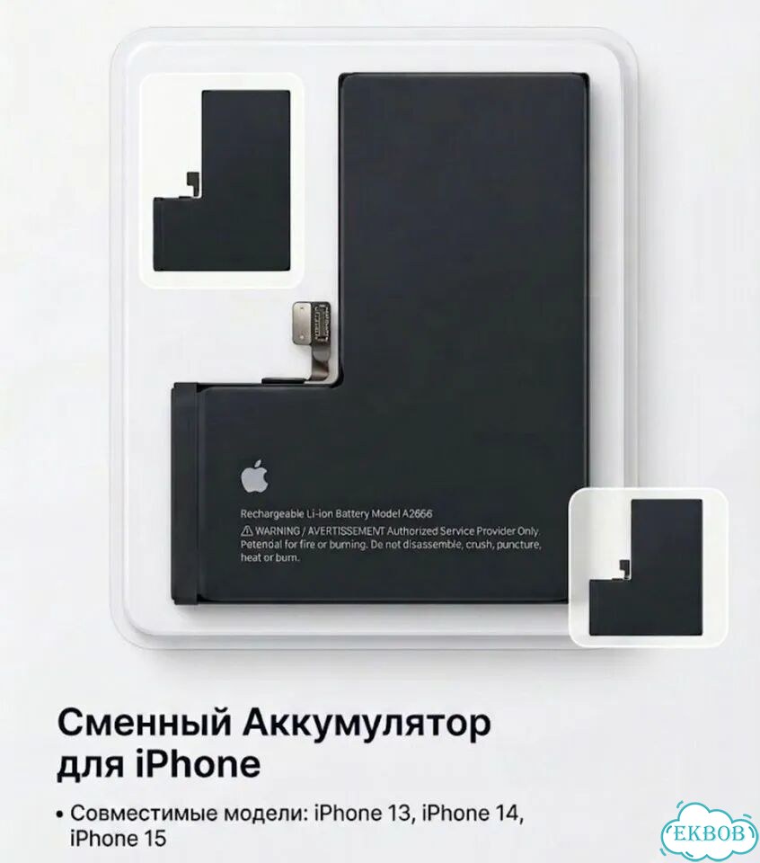 Аккумуляторы iPhone 13 14 15 (pro)(max) фото 1