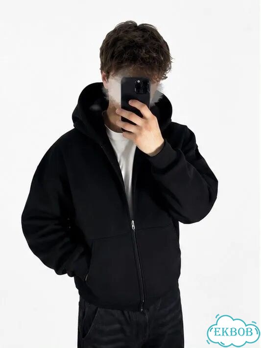 Зипка черная y2k sk8 cropped fit streetwear фото 9