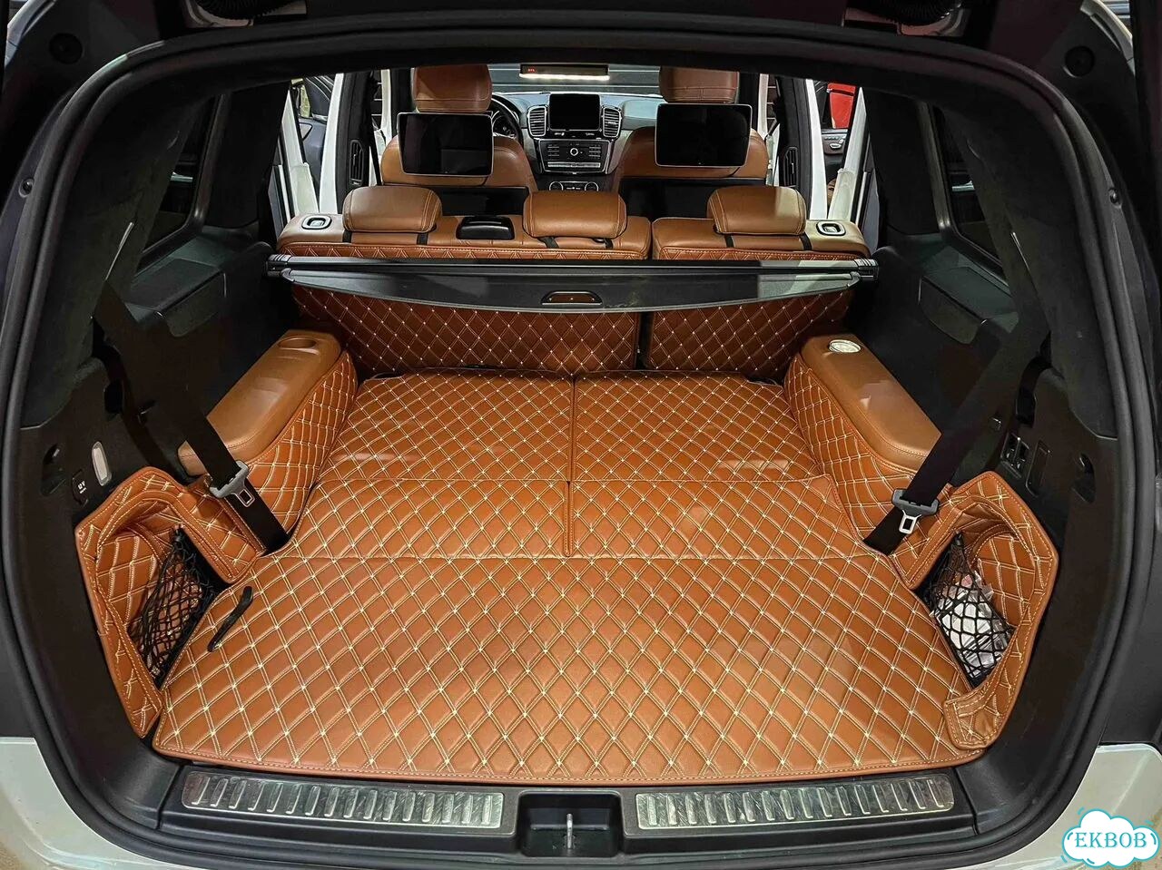 3Д коврики в багажник Mercedes-Benz GLS 2018 X166 фото 1