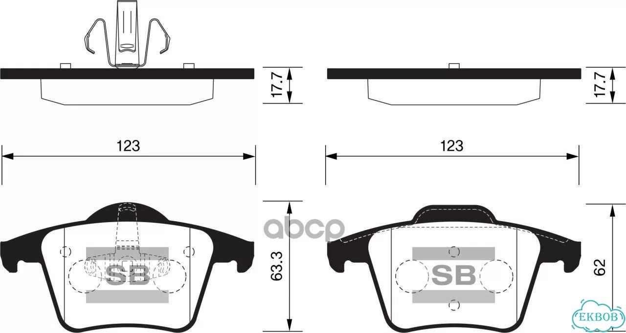 Колодки тормозные дисковые SP2299 Sangsin brake фото 1